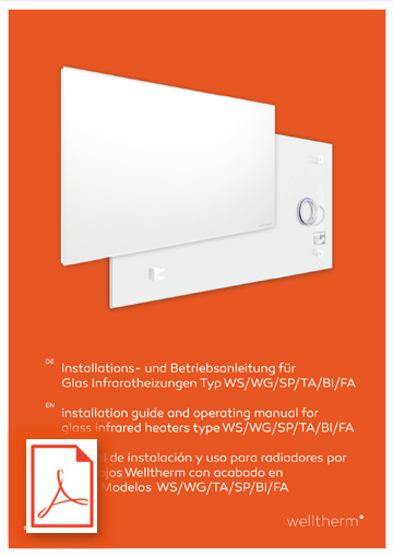 Bedienungsanleitung Glas Infrarotheizungen Typ WS/WG/TA/BI/FA