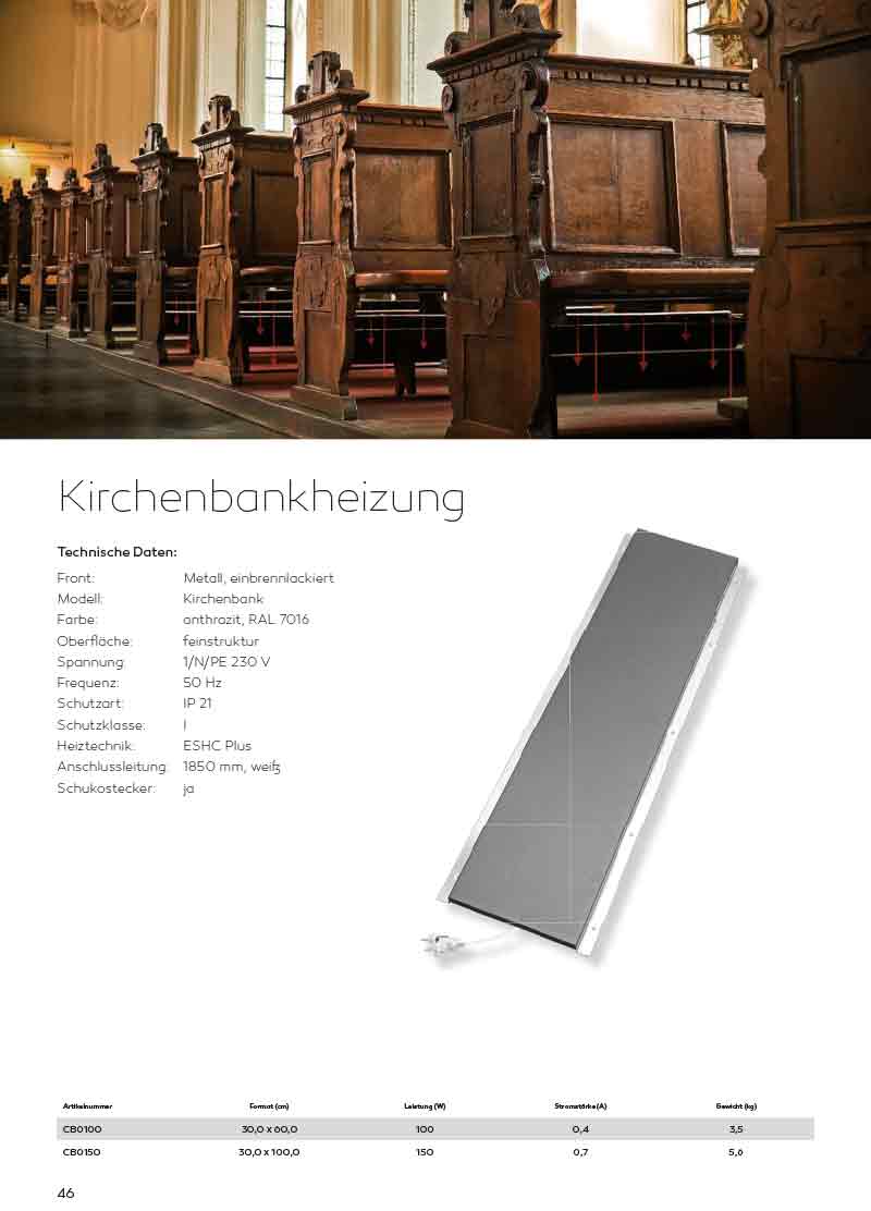 Infrarotheizung Kirche