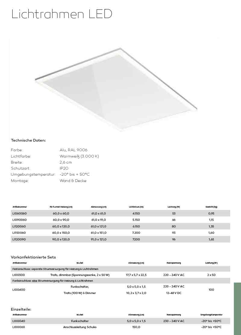 Welltherm Lichtrahmen